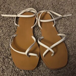 ASOS White and Tan Strappy Sandals